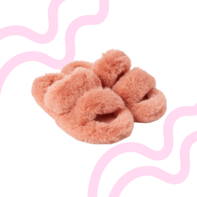 Fluffy Open-Toe Slippers