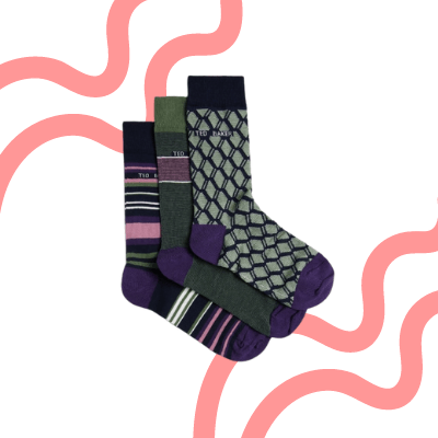 FEEDTK Three Pack Of Socks