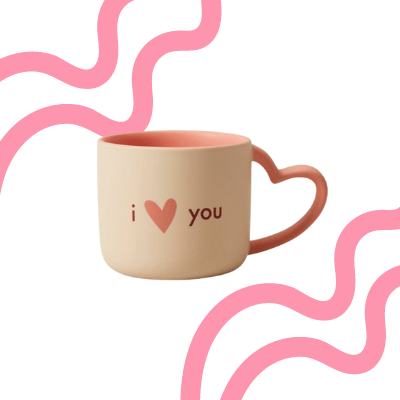 I Love You Mug With Heart Shaped Handle