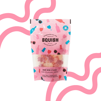 SQUISH Vegan Sour Wine O'Clock Gourmet Candy