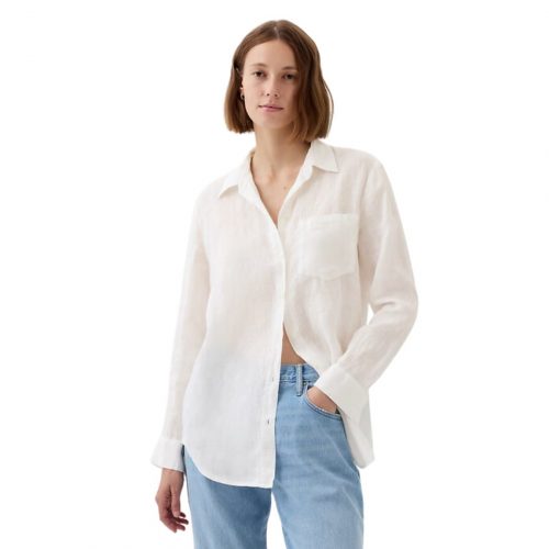 Gap 100% Linen Boyfriend Shirt